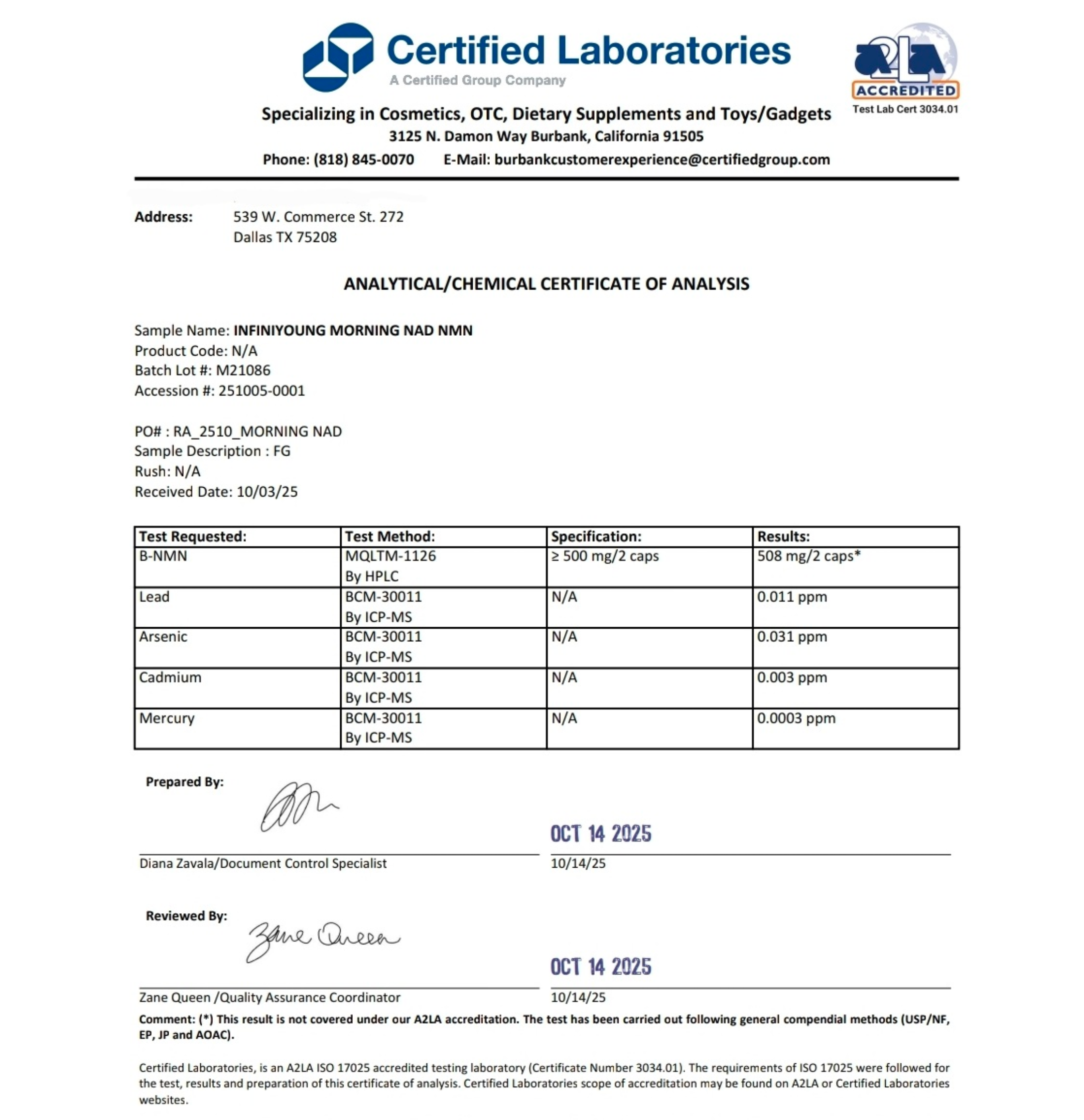 INFINI YOUNG MORNING NAD